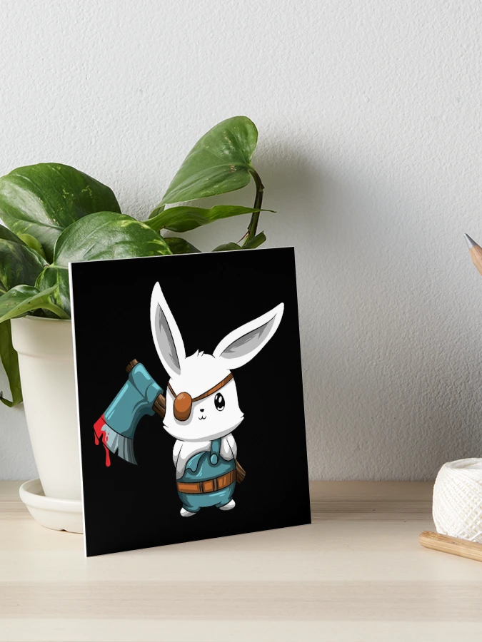 【一点物イラストアート】Killer Bunny【F0号】現代アート 新版 一点物イラストアート】Killer Bunny【F0号】現代アート