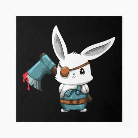 【一点物イラストアート】Killer Bunny【F0号】現代アート 一点物イラストアート】Killer Bunny【F0号】現代アート 一点物