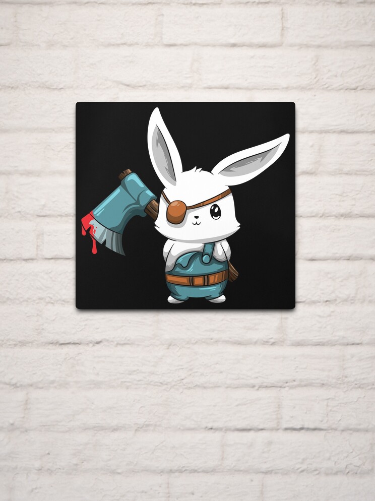 Psycho Bunny, Horror Rabbit Art Print by Anziehend