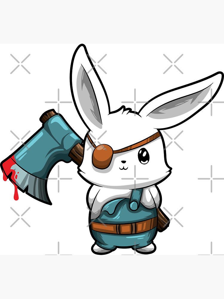 Killer Bunny With Axe - Halloween Horror | Magnet