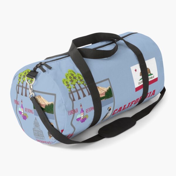 Item preview, Map of California Landmarks, major cities, flag designed and sold by mashmosh.