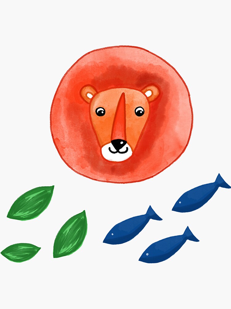 Thumbnail 3 of 3, Sticker, Lion designed and sold by MatejaLukezic.