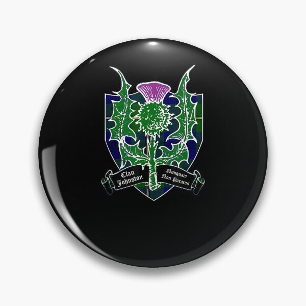 Item preview, Clan Johnston Thistle Motto Tartan Crest  designed and sold by tashiav.