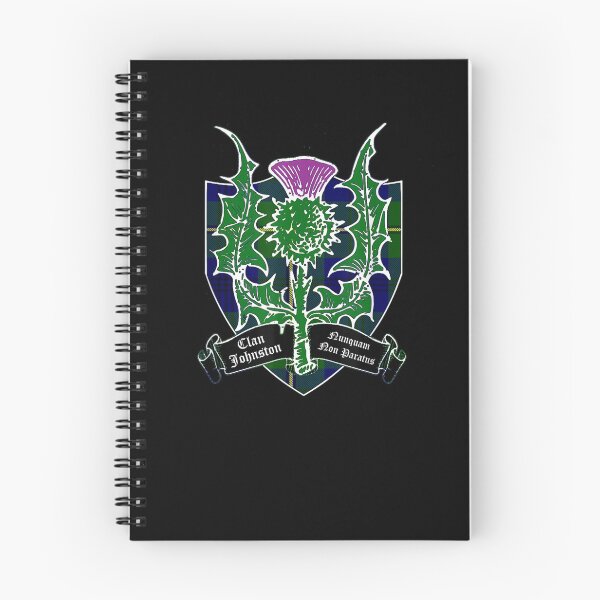 Item preview, Clan Johnston Thistle Motto Tartan Crest  designed and sold by tashiav.