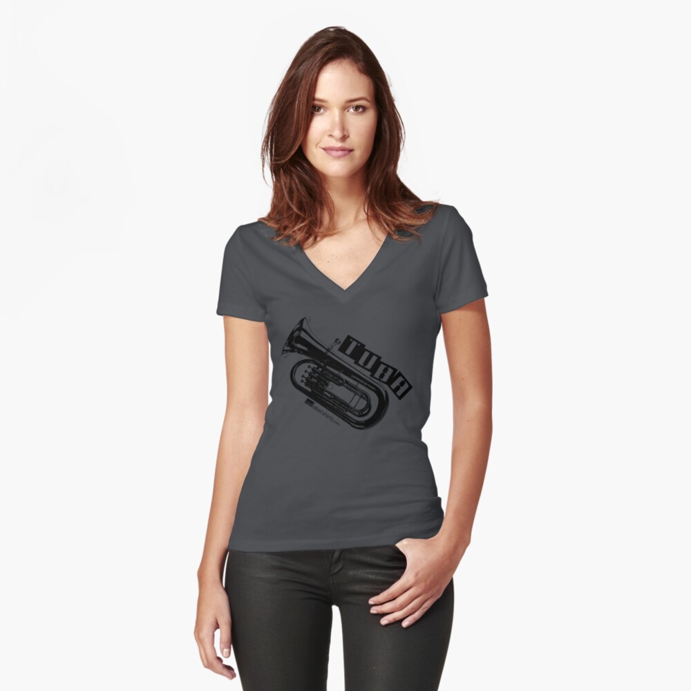 Item preview, Fitted V-Neck T-Shirt designed and sold by RedLabelShirts.