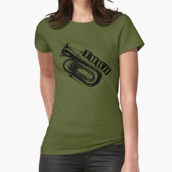 Label Me A Tuba (Black Lettering Fitted T-Shirt