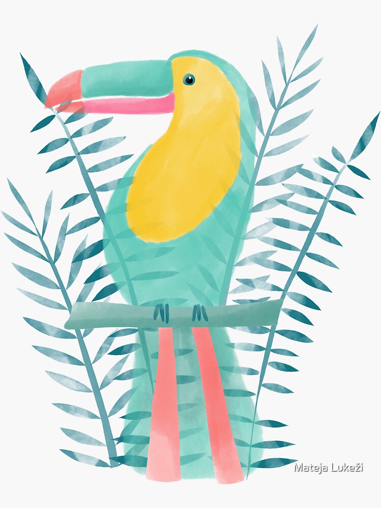 Thumbnail 3 of 3, Sticker, Tucan designed and sold by MatejaLukezic.