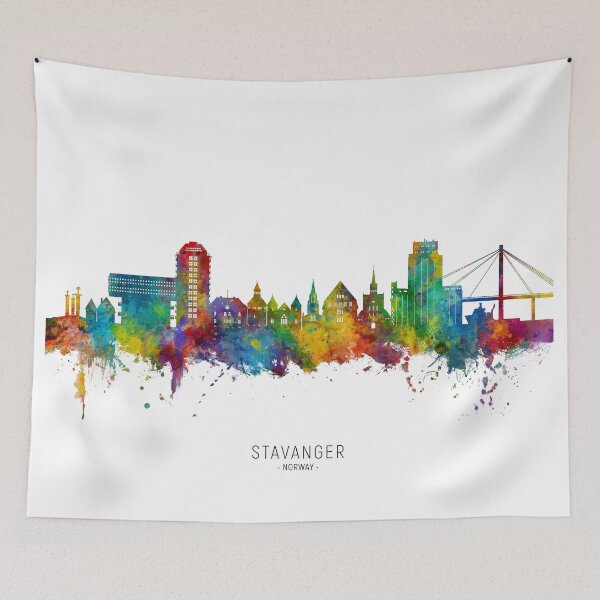 Item preview, Stavanger Norway Skyline designed and sold by ArtPrints.