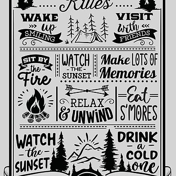 Funny Camping Rules Camping Coffee Mug –