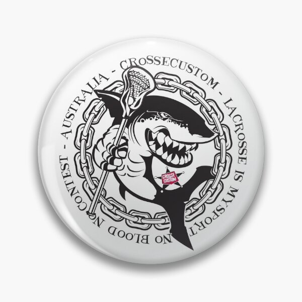 Shark Attack Lacrosse Pin