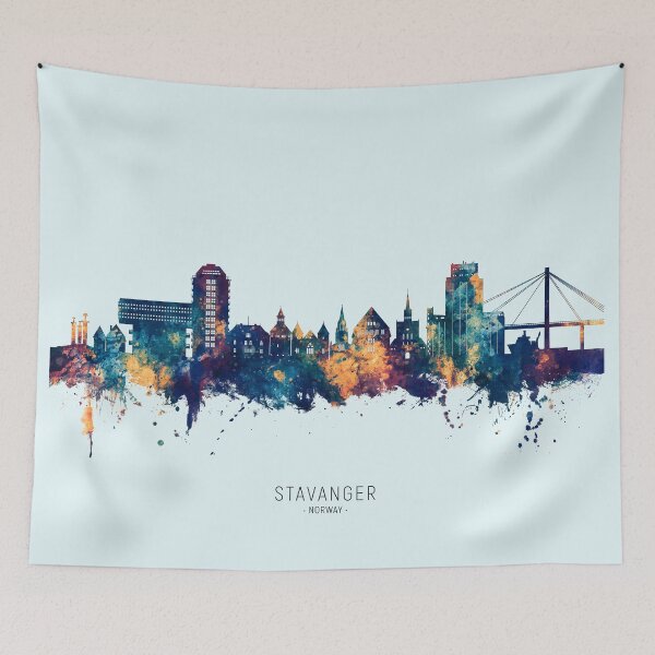 Item preview, Stavanger Norway Skyline designed and sold by ArtPrints.
