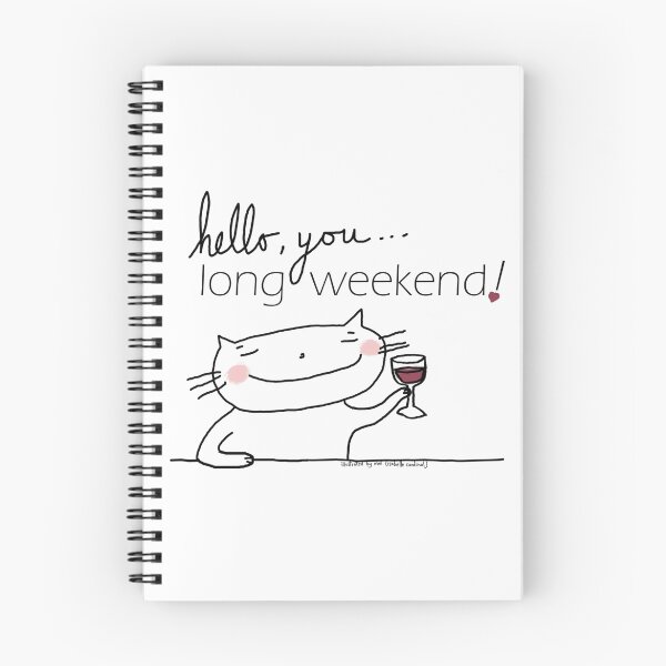 Item preview, Hello you, long weekend ! / Cat  designed and sold by eyecreate.