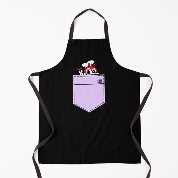Item preview, CUTE JOLLIBEE ARMY PEEKING POCKET TEE BLACK designed and sold by aydapadi.