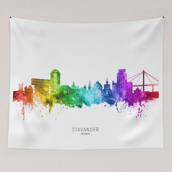 Item preview, Stavanger Norway Skyline designed and sold by ArtPrints.