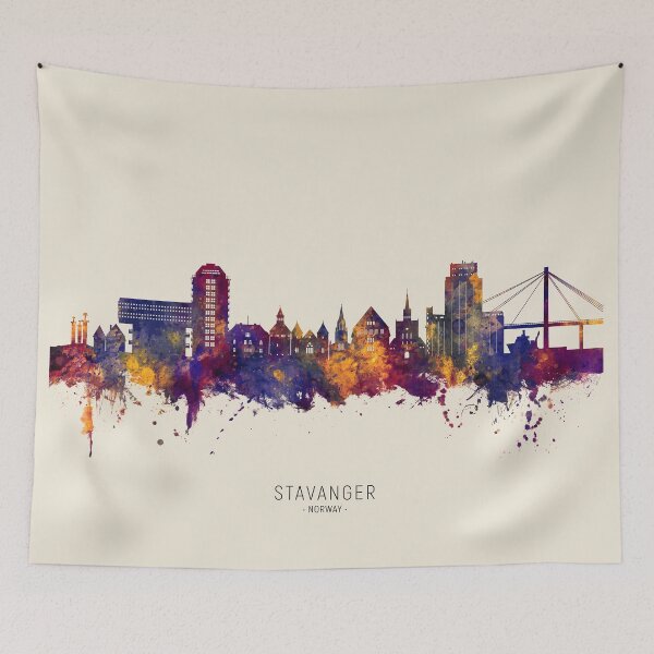 Item preview, Stavanger Norway Skyline designed and sold by ArtPrints.
