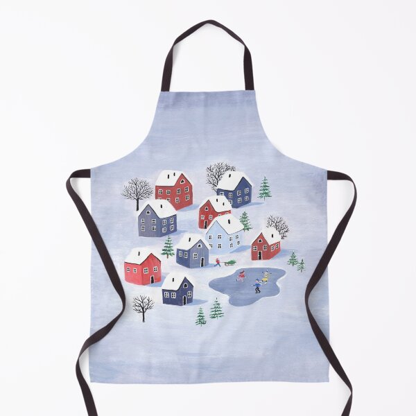 Item preview, Icelandic houses in winter, Christmas card designed and sold by Rebecca Reck Art.