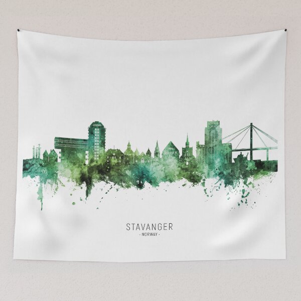 Item preview, Stavanger Norway Skyline designed and sold by ArtPrints.