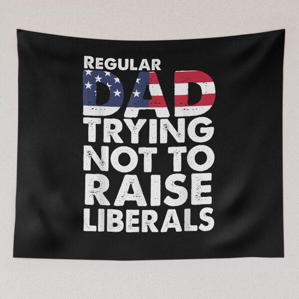 Item preview, Regular Dad Trying Not To Raise Liberal Vintage Usa Flag  designed and sold by tashiav.