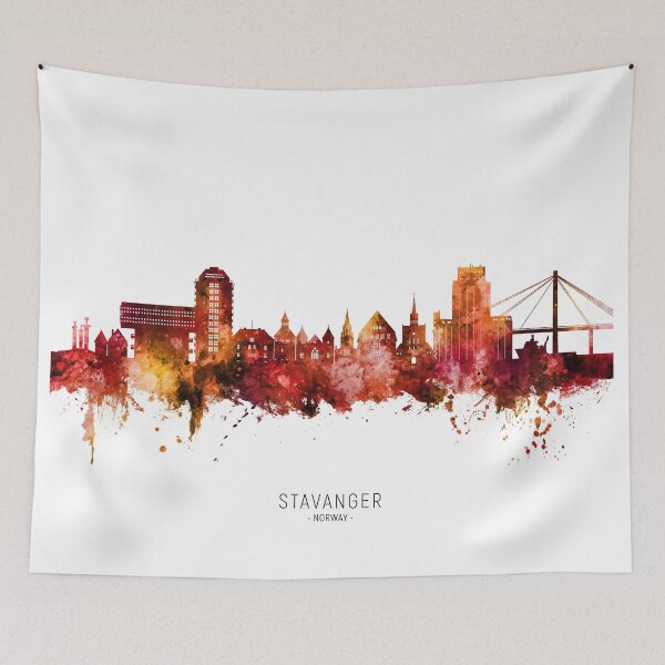 Item preview, Stavanger Norway Skyline designed and sold by ArtPrints.