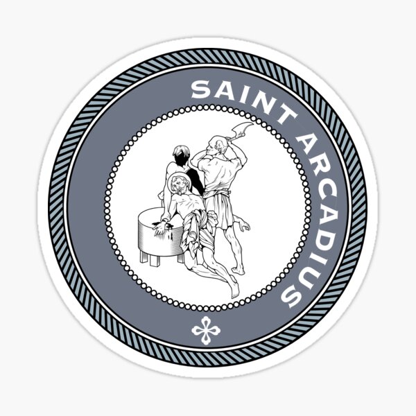 Item preview, St Arcadius Medallion designed and sold by CatholicSaints.