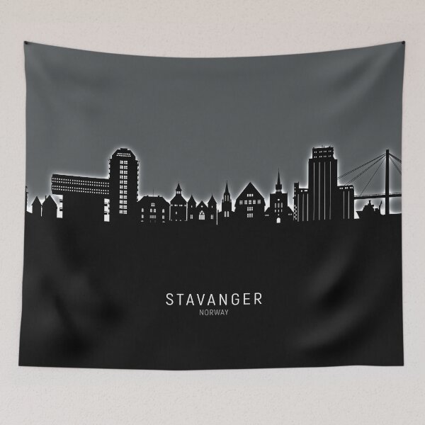 Item preview, Stavanger Norway Skyline designed and sold by ArtPrints.