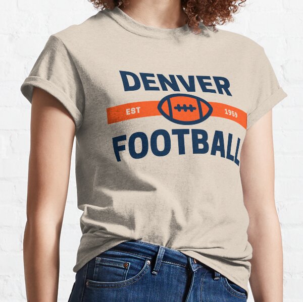 Ladies Denver Broncos Orange Pride Playing V Neck Short Sleeve Tee Shirt