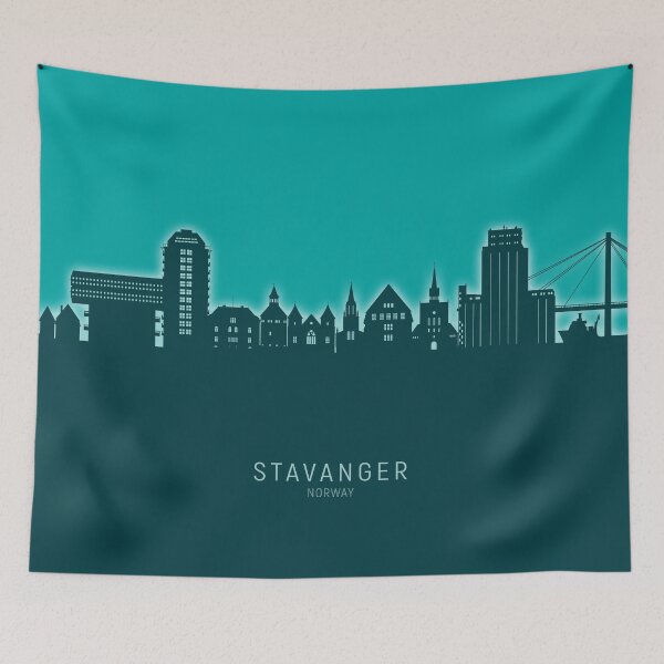 Item preview, Stavanger Norway Skyline designed and sold by ArtPrints.