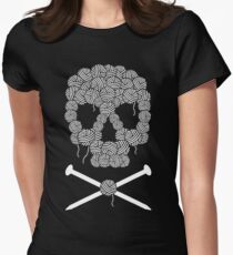 KNITTERS sugar skull Women's Fitted T-Shirt