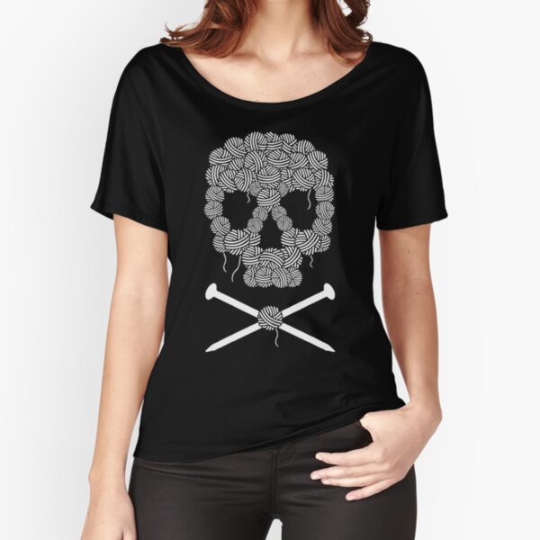 KNITTERS sugar skull Relaxed Fit T-Shirt