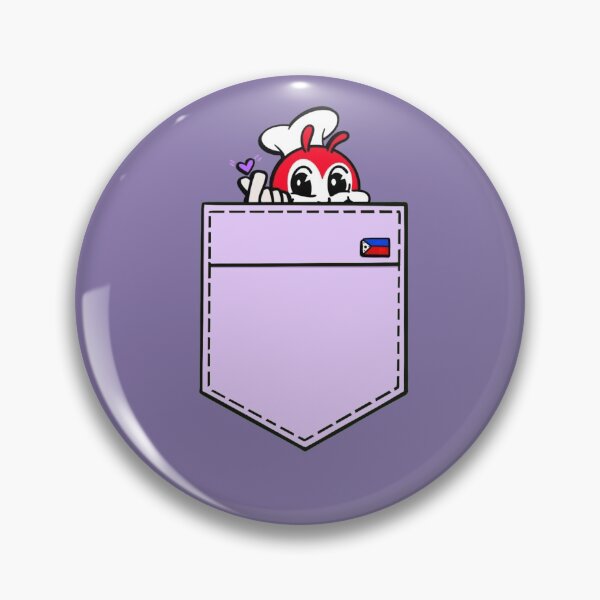 Item preview, CUTE JOLLIBEE ARMY PEEKING POCKET TEE PURPLE designed and sold by aydapadi.