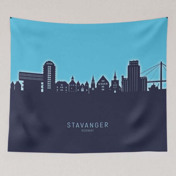 Item preview, Stavanger Norway Skyline designed and sold by ArtPrints.