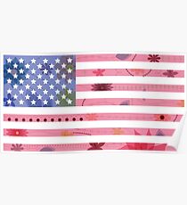 Vintage Usa flag Poster