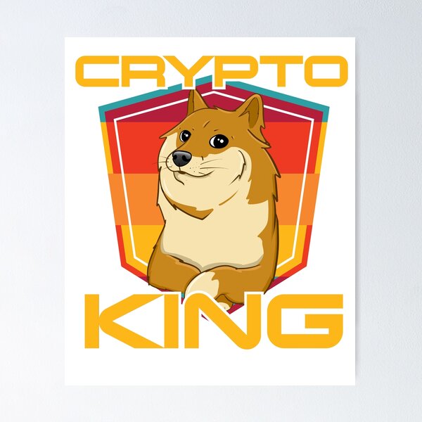 Artikel-Vorschau von Krypto-König - Dogecoin - Lustiges Meme, designt und verkauft von JasKei-Designs.