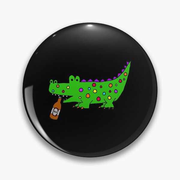 Item preview, Cool Alligator Drinking Beer Cartoon  designed and sold by ledgemercy.