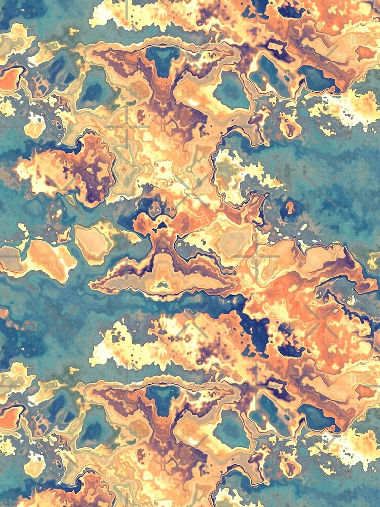 Digital Rust Abstract by perkinsdesigns