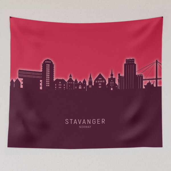 Item preview, Stavanger Norway Skyline designed and sold by ArtPrints.