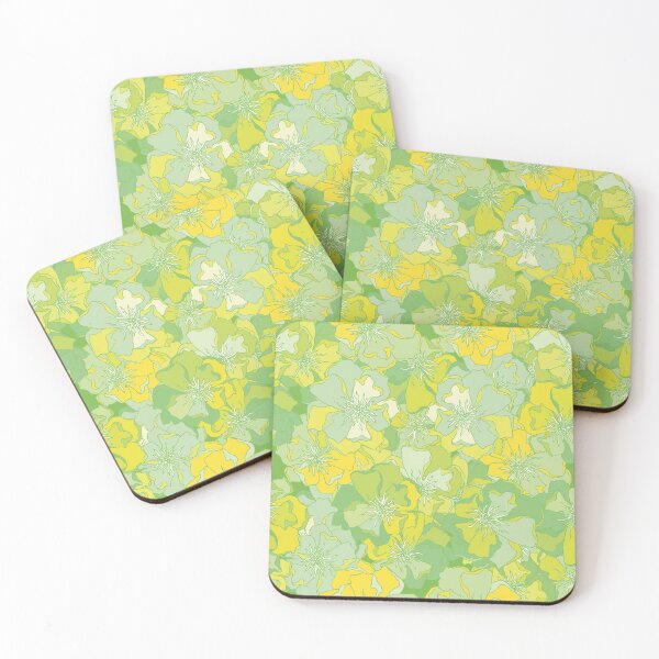 Item preview, Flower pattern in green and yellow colors , seamless designed and sold by marina63.