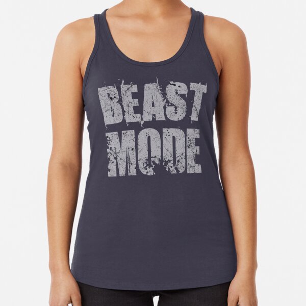BEAST MODE DISTRESSED Racerback Tank Top