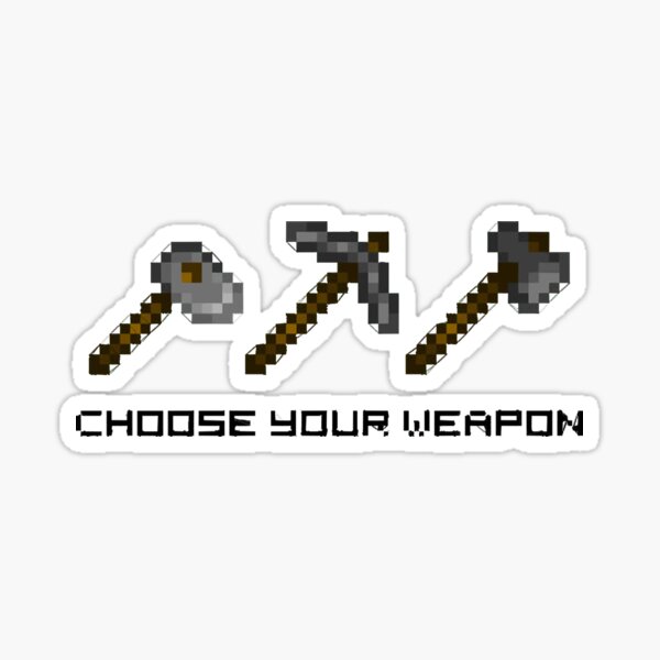 Stardew Valley Choose Your Weapon Tools 8-Bit Pixel Art Sticker