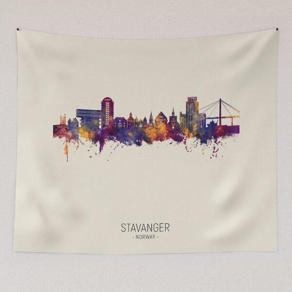 Item preview, Stavanger Norway Skyline designed and sold by ArtPrints.