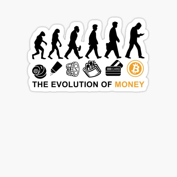 Item preview, Bitcoin, BTC, Crypto, Hodl & Blockchain Evolution of Money BTC Crypto Cryptocurrency designed and sold by RikoAiba.
