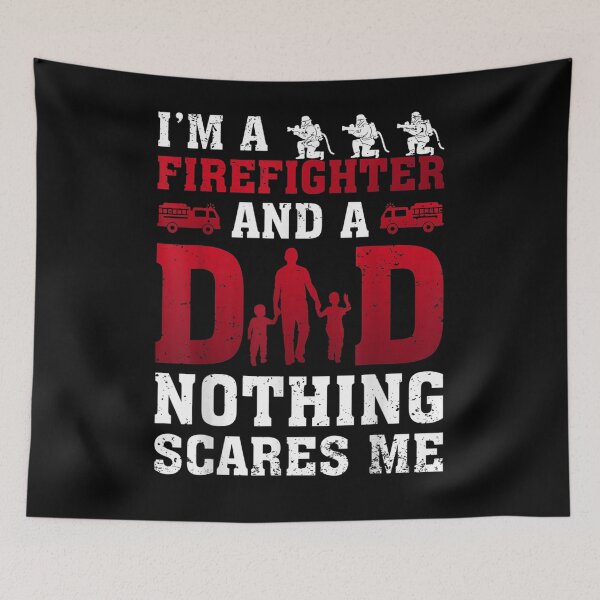 Item preview, Mens I'm A Firefighter And A Dad Nothing Scares Me Father's Day  designed and sold by tashiav.