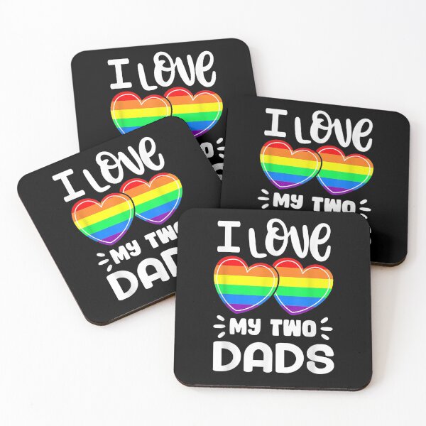 Item preview, I Love My Two Dads Gay Dad Lgbt Pride Month Rainbow Heart  designed and sold by tashiav.