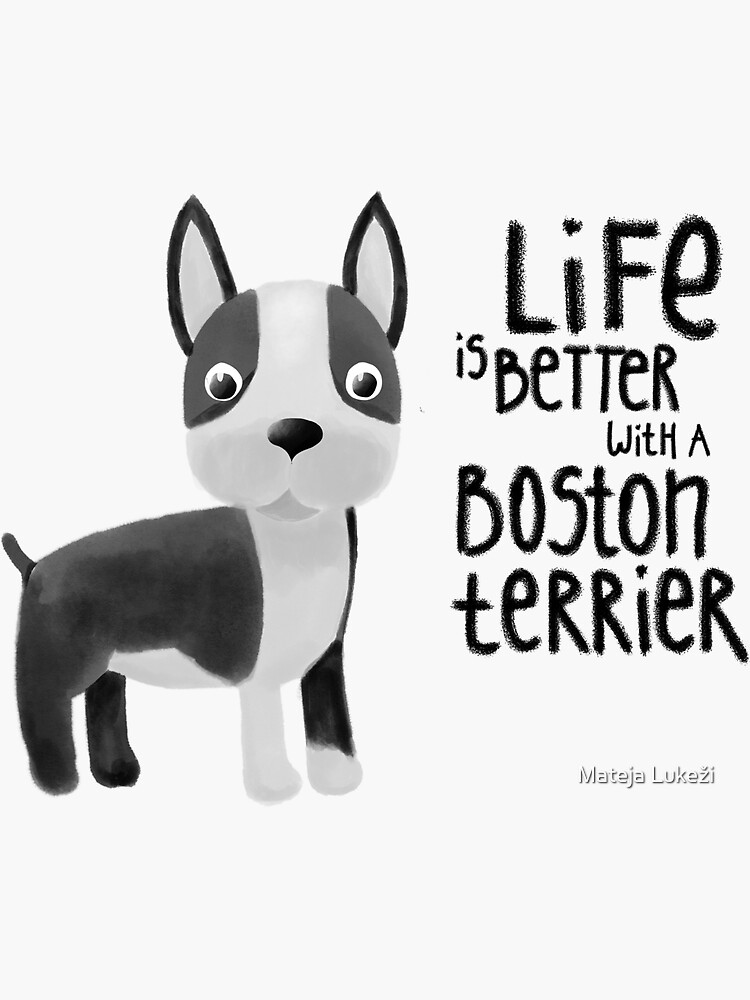 Thumbnail 3 of 3, Sticker, Boston Terrier designed and sold by MatejaLukezic.