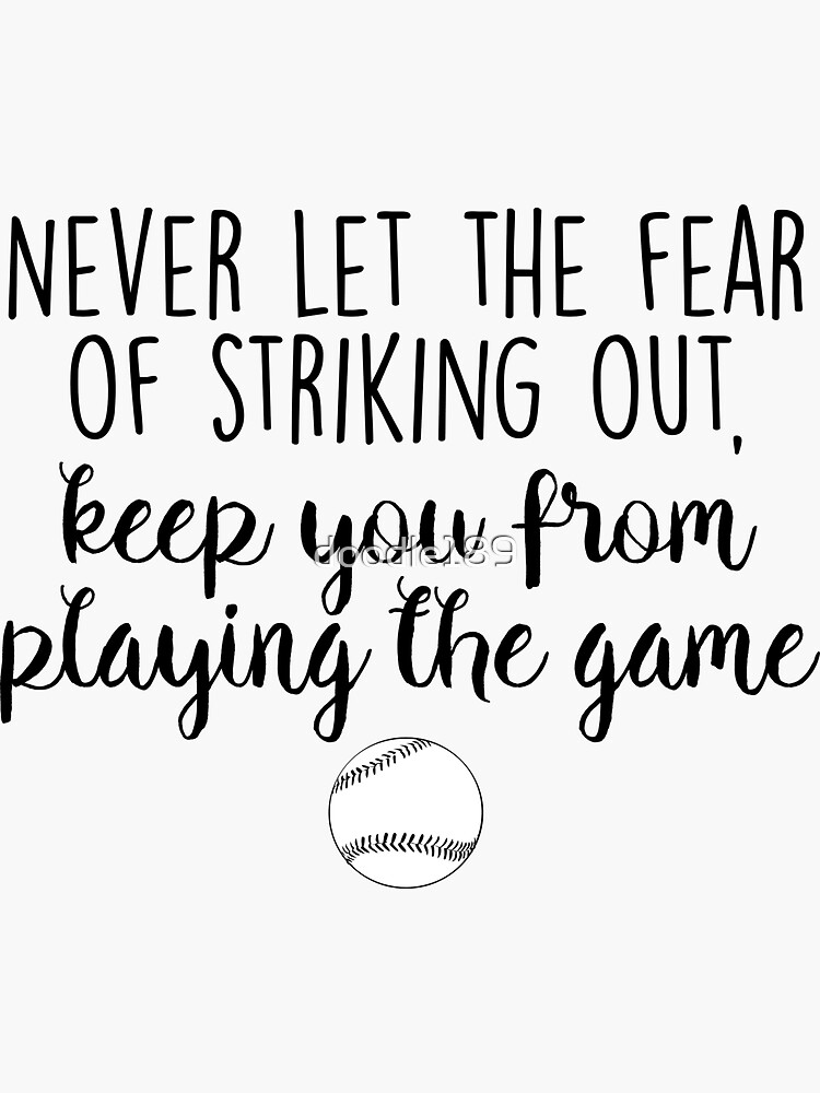 Baseball Decal Never Let the Fear of Striking Out Babe Ruth Quotes Vinyl  Wall Sticker Decals Kids Room Sports Wall Art Decor - AliExpress