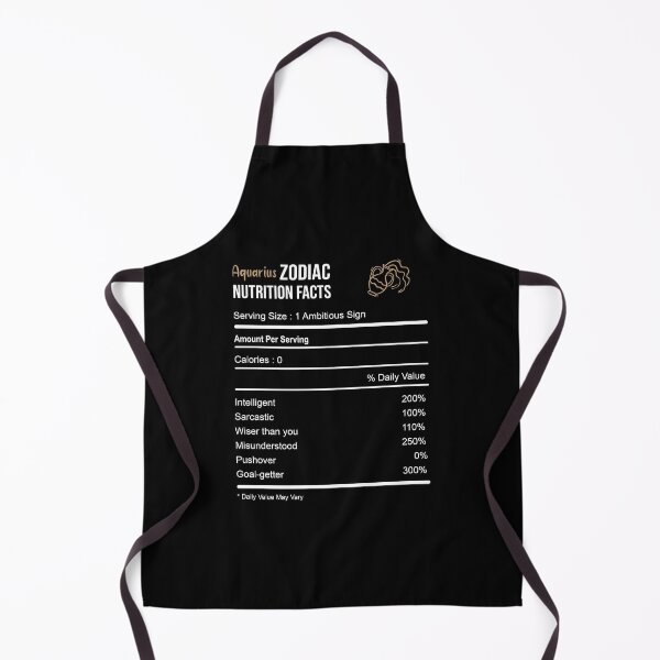 Item preview, Aquarius Zodiac Sign Nutrition Facts designed and sold by VintagePathway.