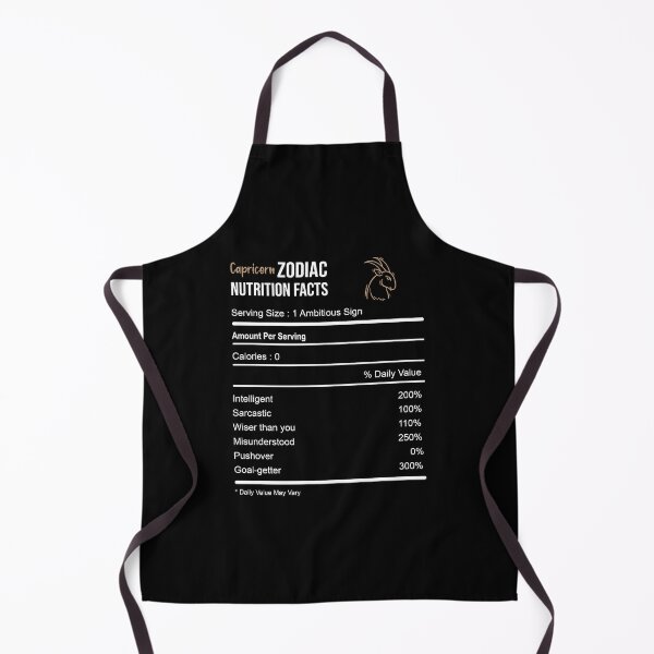 Item preview, Capricorn Zodiac Sign Nutrition Facts designed and sold by VintagePathway.