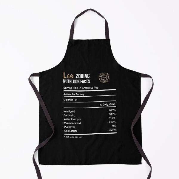 Item preview, Leo Zodiac Sign Nutrition Facts designed and sold by VintagePathway.