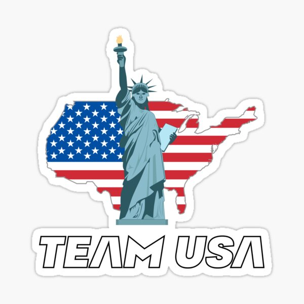 " TEAM USA" Sticker by krazymerch Redbubble