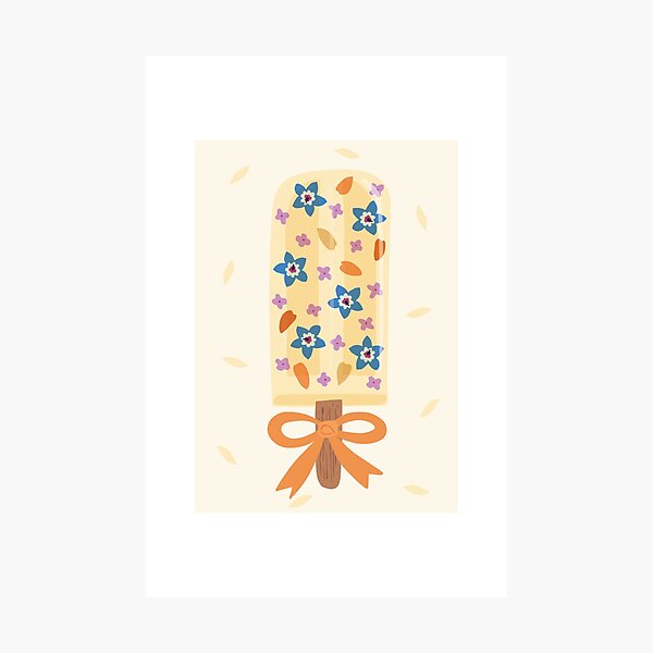 Blooming Popsicle - Elder Fresh - illustration featuring edible flowers Photographic Print